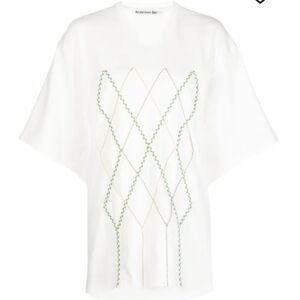 Andersson Bell Oversized Argyle T-Shirt Size Medium